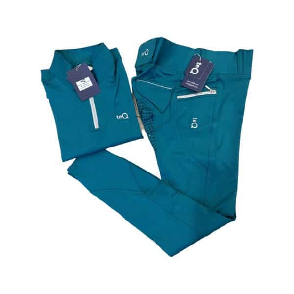 Sea Green Dani tights and mesh top